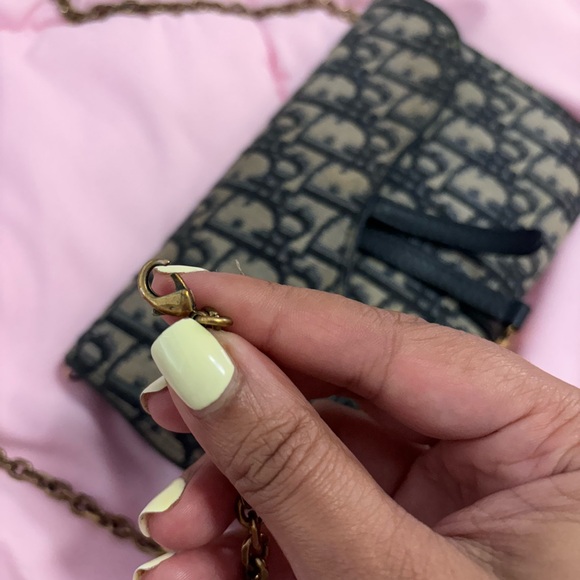 Dior Saddle Pouch with Chain - Picture 4 of 7